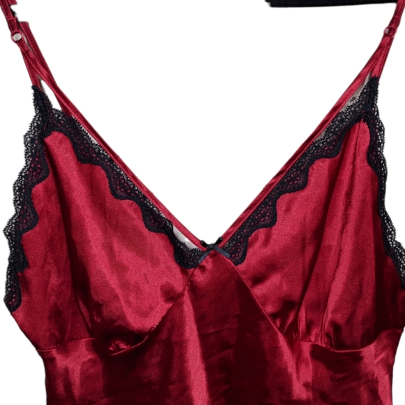 Ambrielle Red Silky Slip with Lace Trim Size M 💋 - Picture 5 of 6
